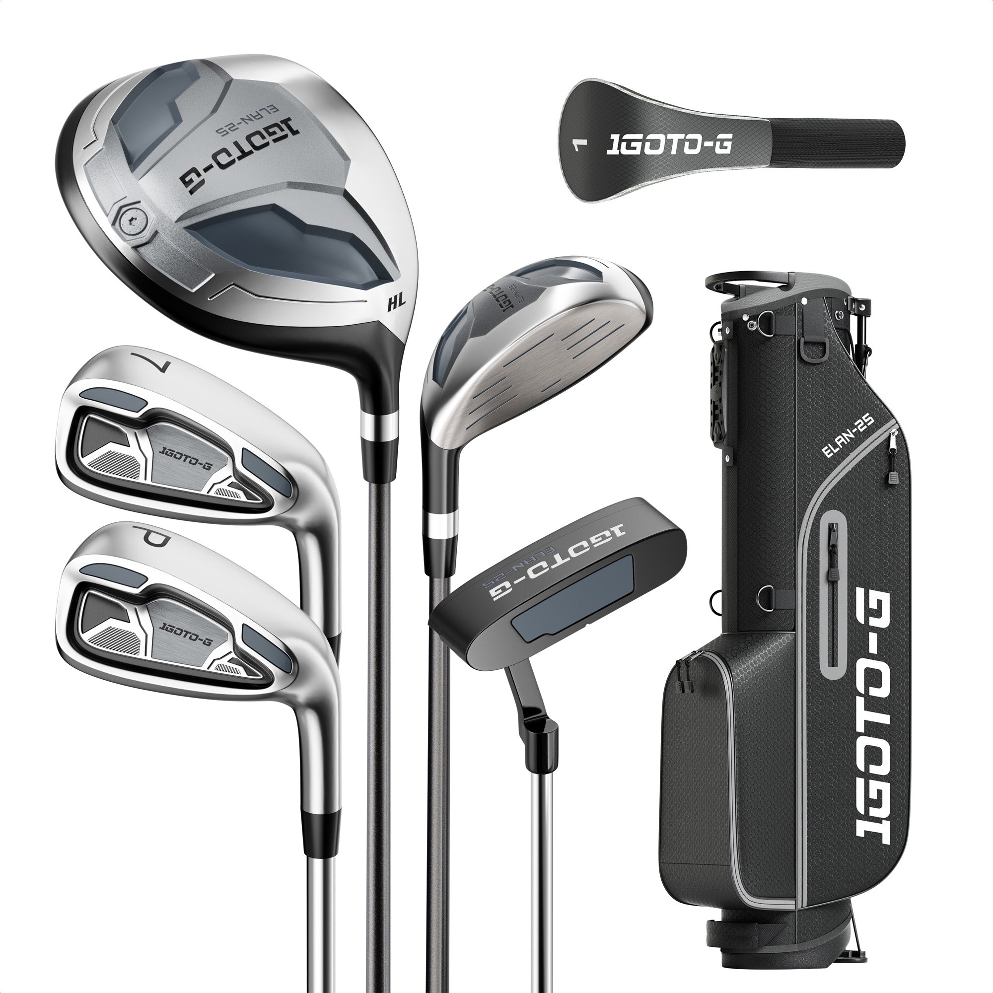 1GoTo-G 7 Pieces Golf Clubs Set for Men - Complete Mens Golf Clubs