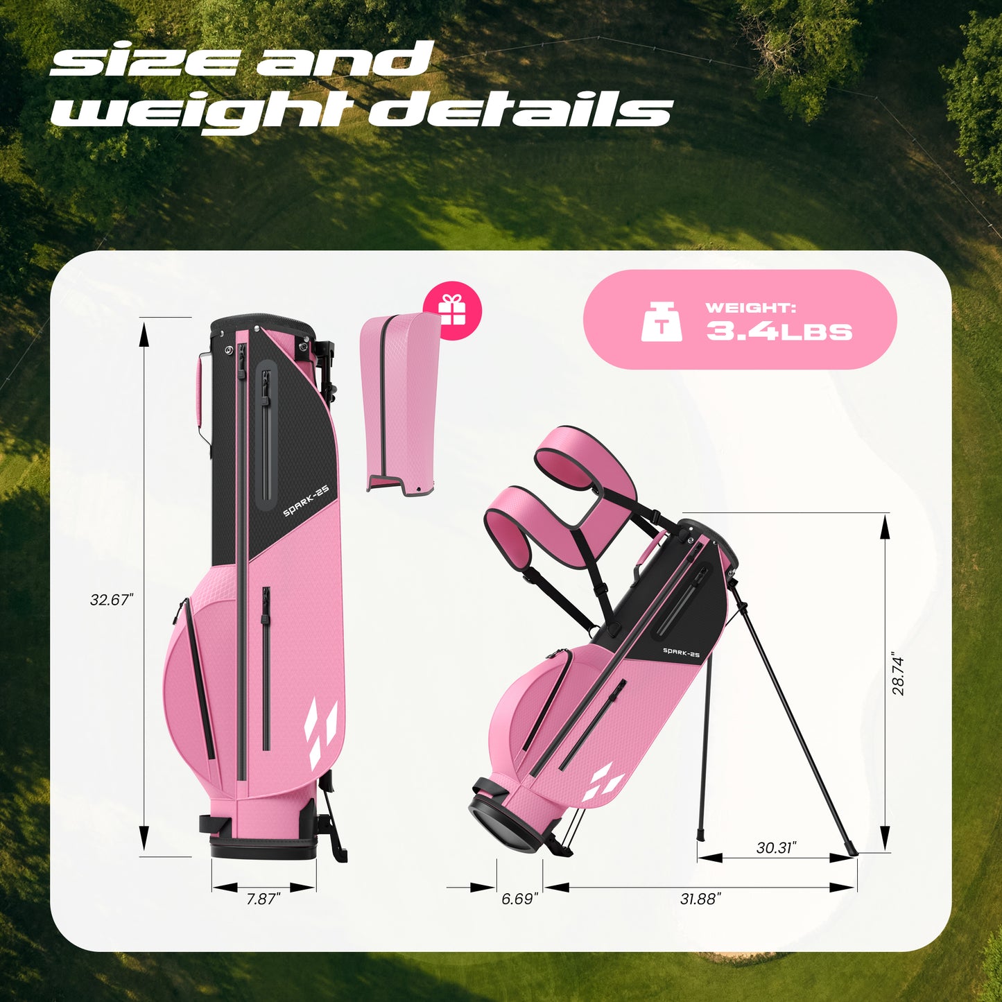 1GoTo-G 7 Pieces Kids Golf Clubs Set - Youth Golf Clubs Junior Set Ages 12-14 Includes Stand Bag, 1# Driver, 5# Hybrid, 7#, PW# Irons and Putter Right Hand for Boys Girls