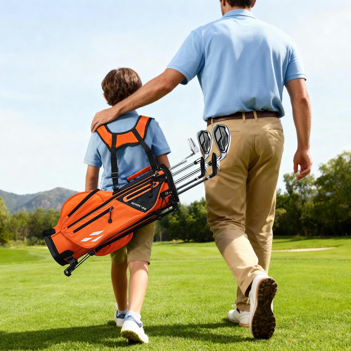 1GoTo-G Junior Golf Stand Bag - Youth Golf Bag Ages 6-8 Lightweight Golf Stand Bag for Children