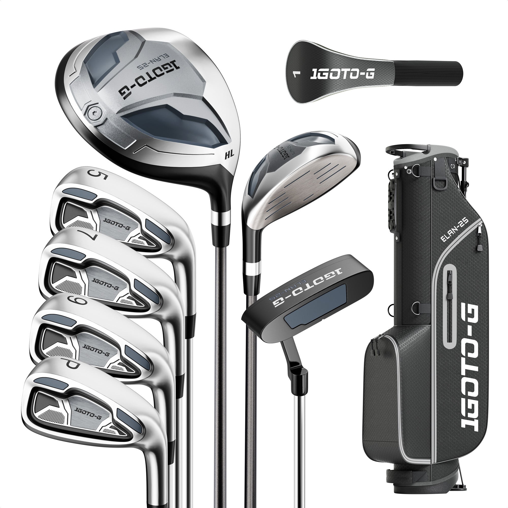 1GoTo-G 9 Pieces Golf Clubs Set for Men - Complete Mens Golf Clubs