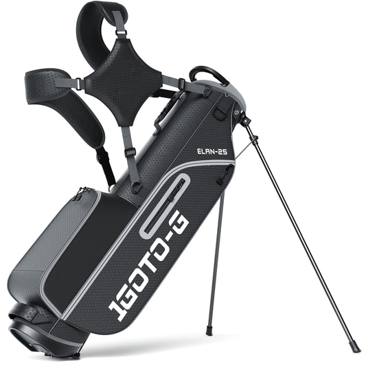 1GoTo-G Lightweight Golf Stand Bag - 4-Way Length Dividers Golf Club Bag with USB Charging Port and Rain Hood for Men & Women, Driving Range & Par 3