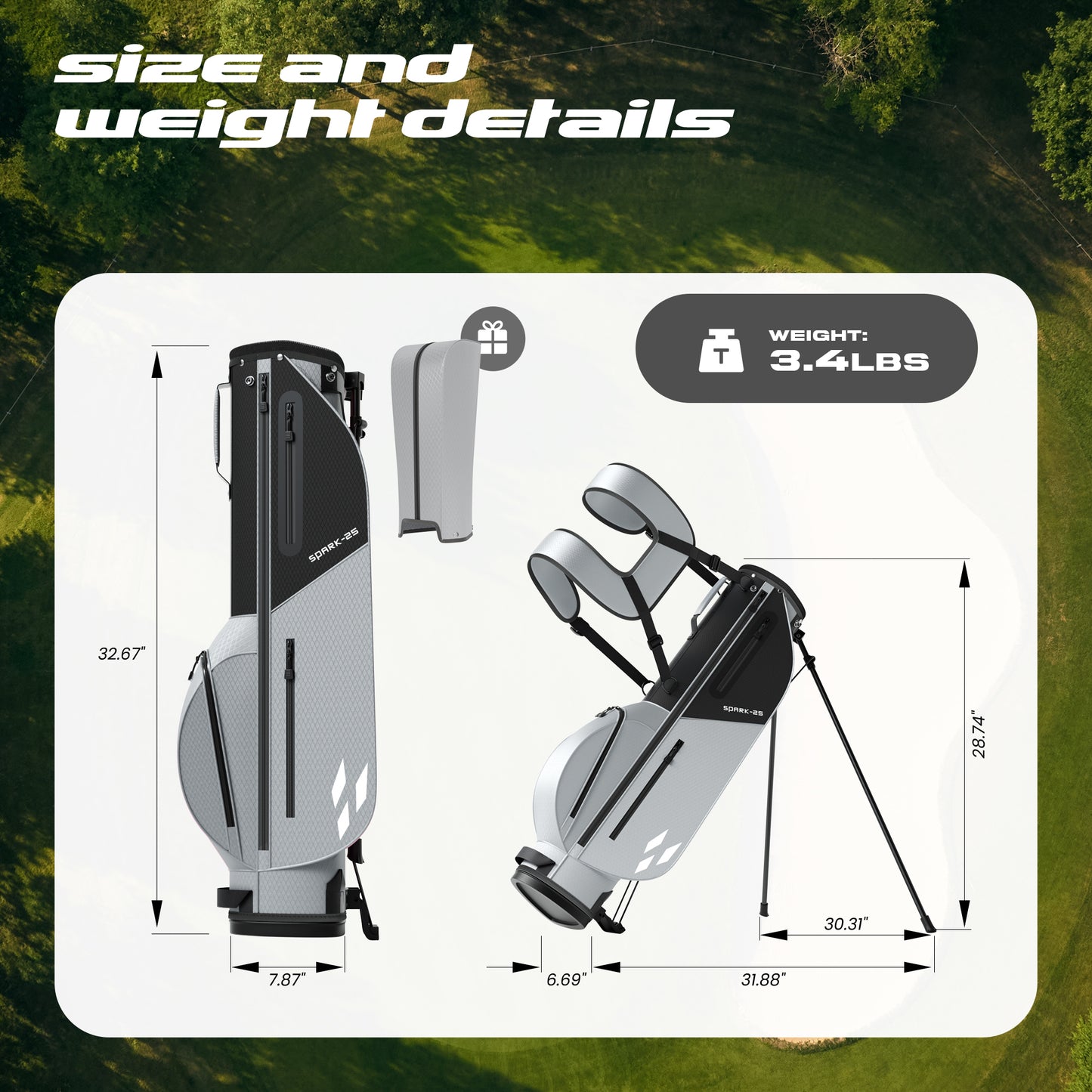 1GoTo-G Junior Golf Stand Bag - Youth Golf Bag Ages 12-14 Lightweight Golf Stand Bag for Children