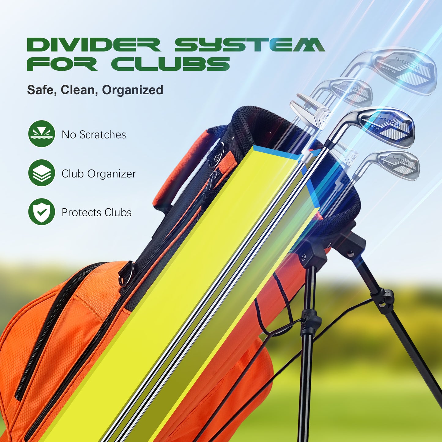 1GoTo-G Junior Golf Stand Bag - Youth Golf Bag Ages 6-8 Lightweight Golf Stand Bag for Children