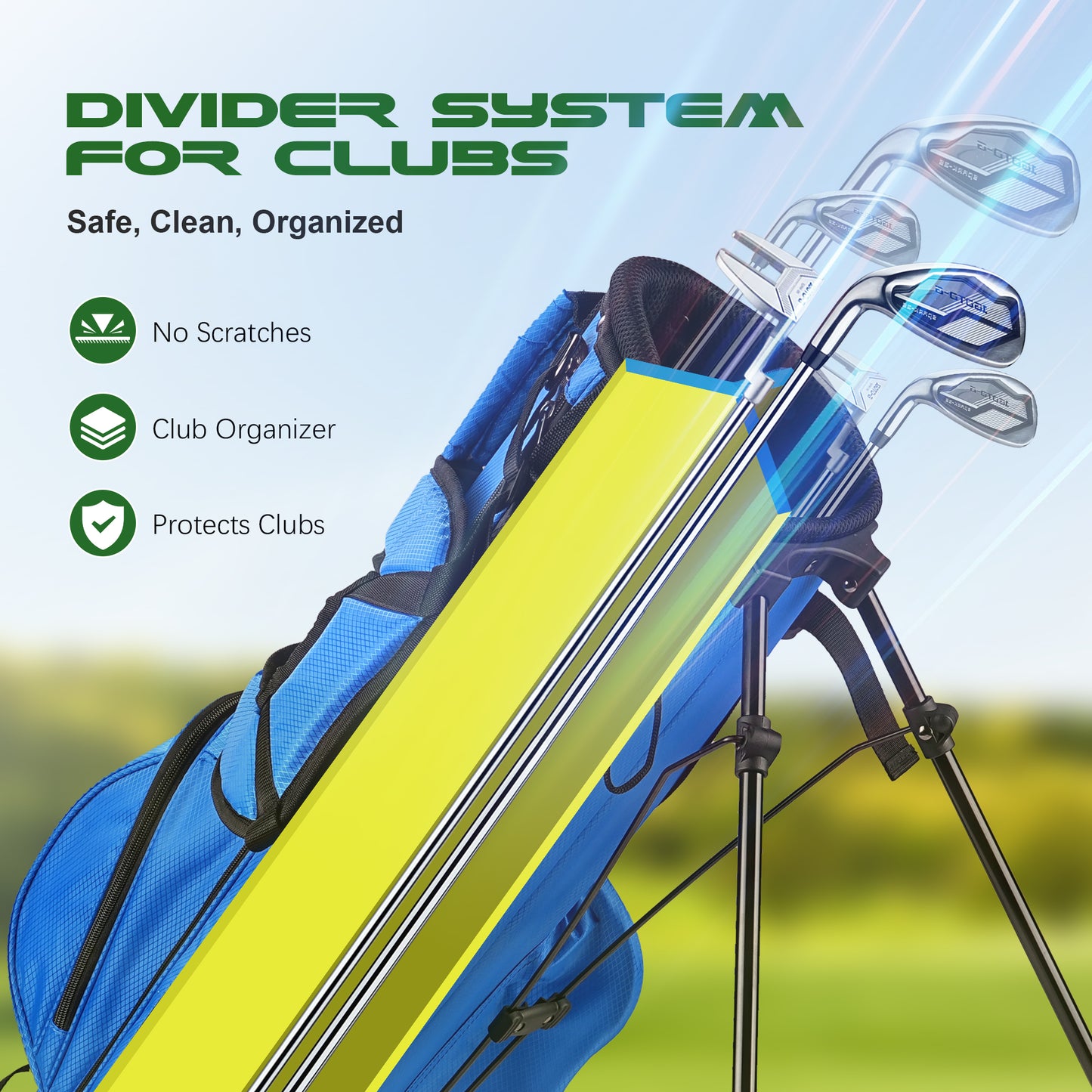 1GoTo-G Junior Golf Stand Bag - Youth Golf Bag Ages 9-12 Lightweight Golf Stand Bag for Children