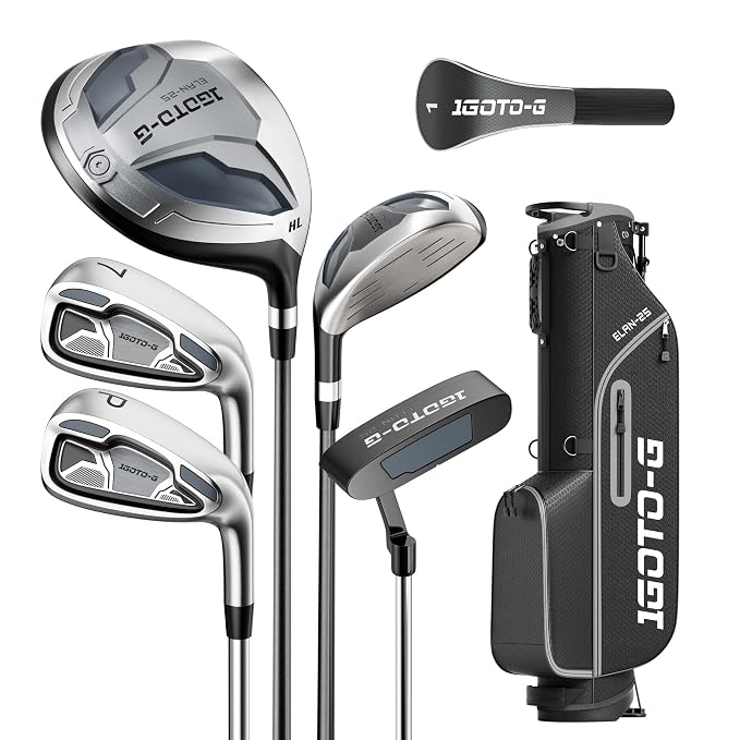 1GoTo-G™ Men's Complete 7-Piece Golf Club Set with Stand Bag